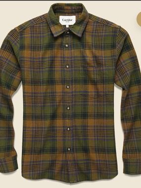 Corridor Unity Plaid Shirt Brown — Men’s Large